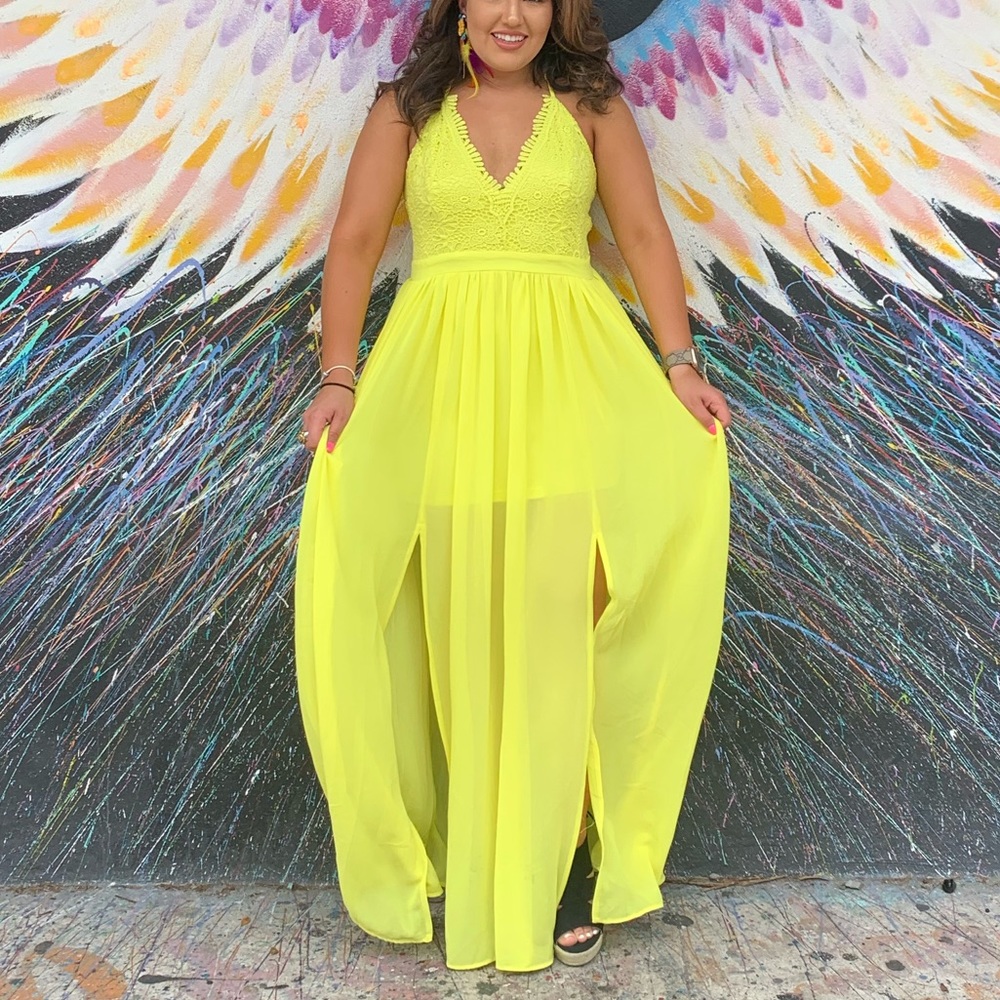 NEÓN YELLOW DRESS